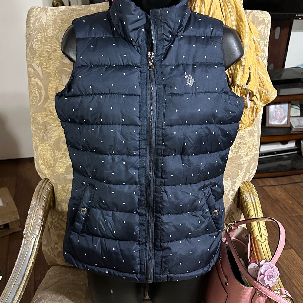 U.S. Polo Assn. Blue Polka Dot Vest